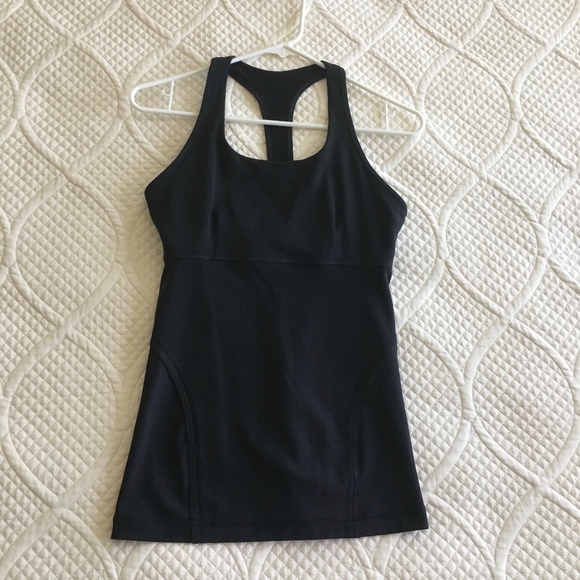 lululemon athletica Tops - Lululemon Black Activewear Top with built in bra